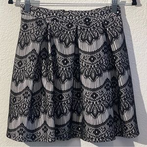 Guess Black Lace Skater Skirt 
Style #W4FD42W3I42